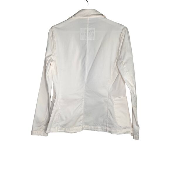 Frank & Eileen Dublin Long Sleeve Open Front Tailored Blazer Vintage White Small - Picture 7 of 7